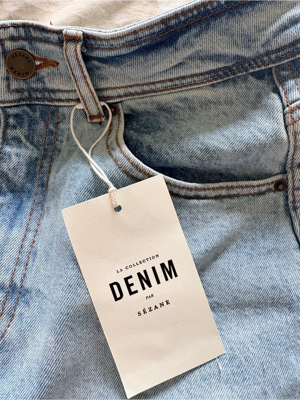 NWT Sezane Le Crop bleach jeans - Picture 4 of 5